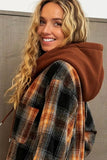 Vintage Plaid Hooded Shirt