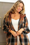 Vintage Plaid Hooded Shirt