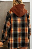 Vintage Plaid Hooded Shirt