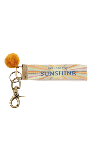 Words to Live By Canvas Keychain (You Are My Sunshine)