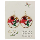 Large Circle Bouquet Dried Flower Earrings