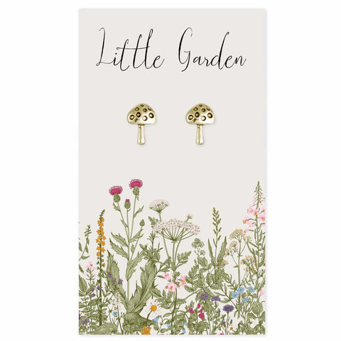 Little Garden Gold Mushroom Post Earrings