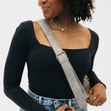 Waverly Woven Sling Bag (Free Strap Extender!): Gray