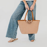 Woven Tiffany Organizer Tote Bag: Black