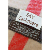 Wool Plaid Cashmere Scarf With Tassel: BLACK / ONE