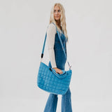 Day Dreamer Quilted Tote Bag: Black