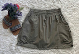 Drawstring Skirt with Lining Shorts (Olive)