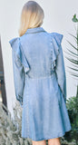 Ruffle Denim Dress