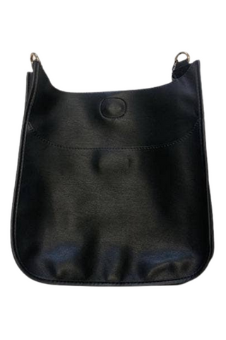 BlackSoft Faux Leather Classic Messenger (NO STRAP ATTACHED)