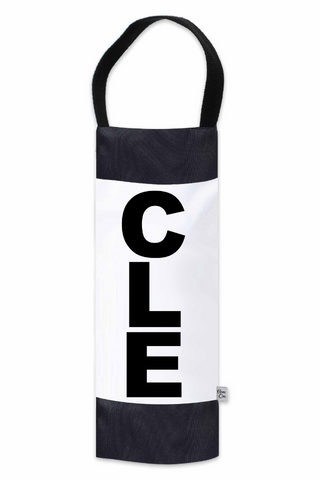 CLE (Cleveland OH) Block Letter Wine Tote