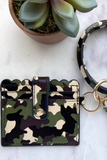 Card Holder With Key Ring Bangle & Tassel (Camo)