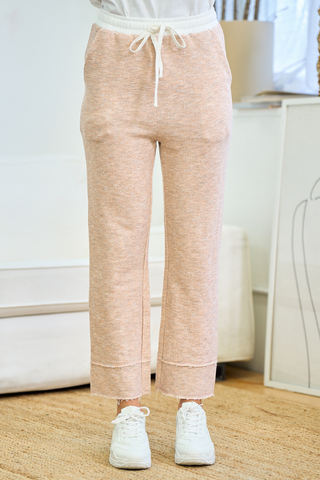 Contrast Waist Band Pant (Blush)