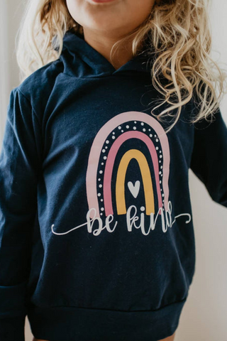 Rainbow hoodie girls on sale