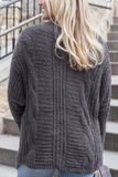Grace & Lace Cabled Cloud Cardigan (Graphite)