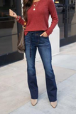 Grace & Lace Waist Tie Denim Flares