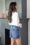 High Rise Girlfriend Shorts