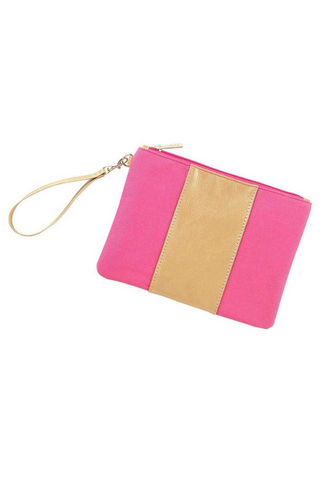 Hot Pink Cabana Wristlet