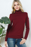 Knit Cold Shoulder Sweater (Burgundy)