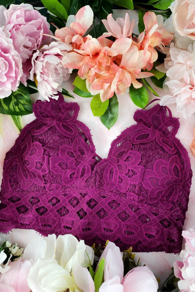 Magenta Crochet Lace Bralette Magenta Crochet Lace Bralette