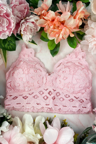 Lace Bralette (Pink)