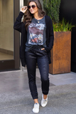 Leather-Like Joggers (Black)