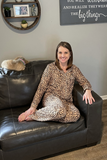 Long Sleeve Pajama Set (Cheetah)