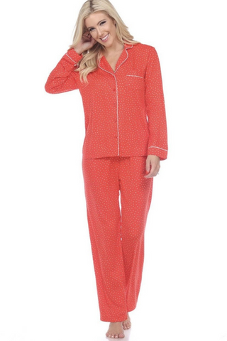 Long Sleeve Pajama Set (Red)