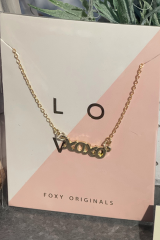 Love Her XOXO Gold Necklace