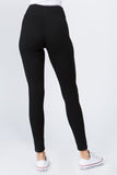 soft peach skin leggings black