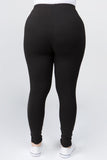 plus size soft leggings black