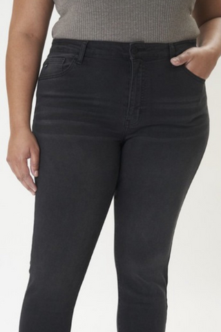 Plus Size, Gemma High Rise Super Skinny (Dark Grey)