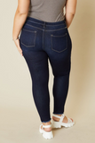 Plus Size, High Rise Ankle Skinny (Dark)