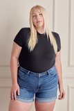 Plus Size, High Rise Single Fold Shorts (Medium)