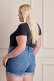Plus Size, High Rise Single Fold Shorts (Medium)