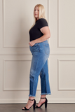 Plus Size, High Rise Straight Leg Jeans (Medium)