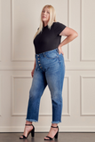 Plus Size, High Rise Straight Leg Jeans (Medium)