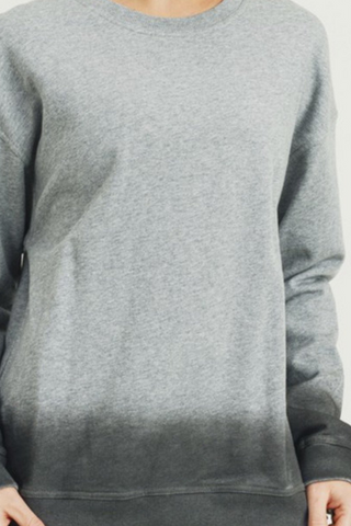 Plus, Grey Ombre Essential Cotton Terry Pullover