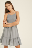 Sleeveless Smocked Dress (Cloud)