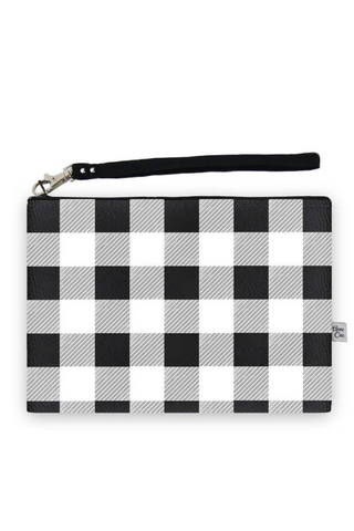 Timeless Plaid Wristlet Clutch (Vegan Leather)