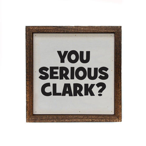 6X6 Christmas Decoration - You Serious Clark Funny Sign