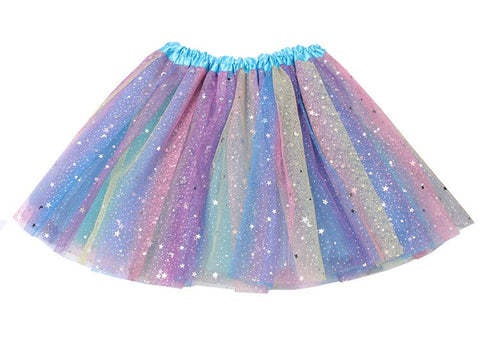 Star Rainbow Tutu - Aqua (Size 2-6 Kids)